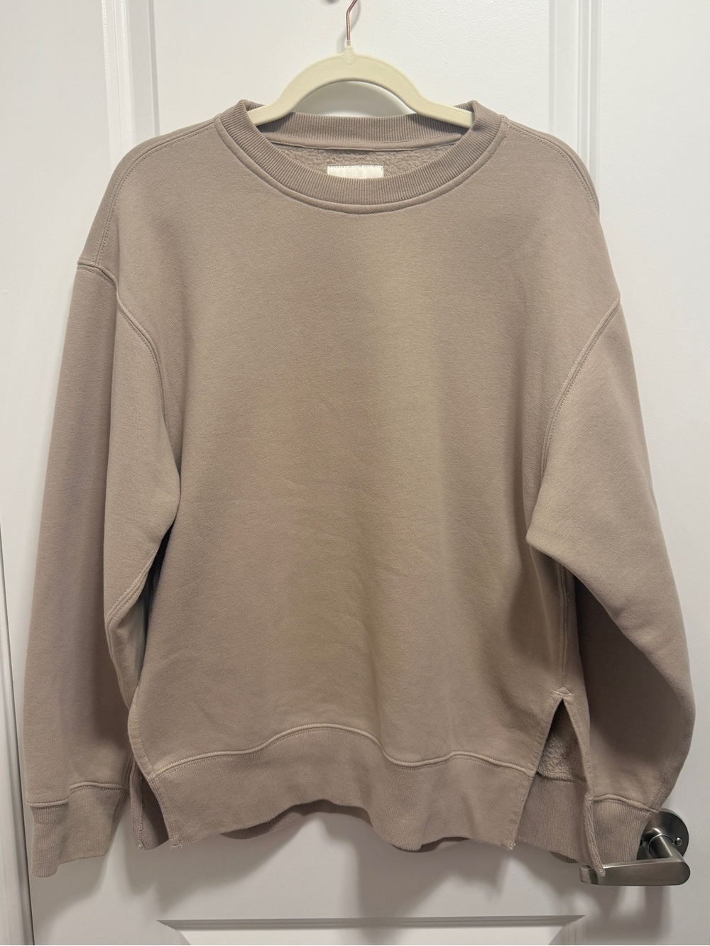 Abercrombie & Fitch Soft A&F Max Essentials Oversized Sweatshirt Size S Taupe